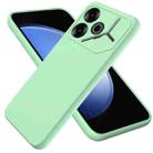 For Tecno Pova 6 Pure Color Liquid Silicone Shockproof Phone Case(Green) - 1