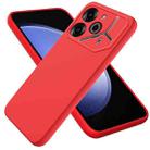 For Tecno Pova 6 Pro Pure Color Liquid Silicone Shockproof Phone Case(Red) - 1