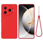 For Tecno Camon 30 Pro 5G Pure Color Liquid Silicone Shockproof Phone Case(Red) - 1