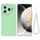 For Tecno Camon 30 Pro 5G Pure Color Liquid Silicone Shockproof Phone Case(Green) - 1