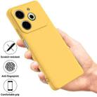 For Tecno Pova 6 Neo Pure Color Liquid Silicone Shockproof Phone Case(Yellow) - 2