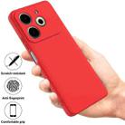 For Tecno Pova 6 Neo Pure Color Liquid Silicone Shockproof Phone Case(Red) - 2