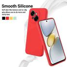 For Tecno Pop 9 / Spark Go 1 Pure Color Liquid Silicone Shockproof Phone Case(Red) - 3