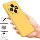 For Tecno Spark 30C 4G Pure Color Liquid Silicone Shockproof Phone Case(Yellow) - 2