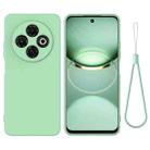 For Tecno Spark 30C 4G Pure Color Liquid Silicone Shockproof Phone Case(Green) - 1