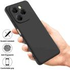 For Tecno Spark 20 Pro 5G Pure Color Liquid Silicone Shockproof Phone Case(Black) - 2