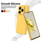 For Tecno Spark 20 Pro 5G Pure Color Liquid Silicone Shockproof Phone Case(Yellow) - 3