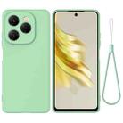 For Tecno Spark 20 Pro 5G Pure Color Liquid Silicone Shockproof Phone Case(Green) - 1