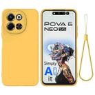 For Tecno Spark 30 5G / Pova 6 Neo 5G Pure Color Liquid Silicone Shockproof Phone Case(Yellow) - 1