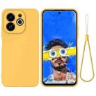 For Tecno Spark 30C 5G / Pop 9 5G Pure Color Liquid Silicone Shockproof Phone Case(Yellow) - 1