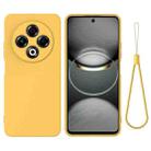 For Tecno Spark 30 4G Pure Color Liquid Silicone Shockproof Phone Case(Yellow) - 1