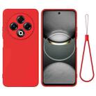 For Tecno Spark 30 4G Pure Color Liquid Silicone Shockproof Phone Case(Red) - 1