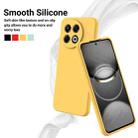 For Tecno Spark 30 Pro 4G Pure Color Liquid Silicone Shockproof Phone Case(Yellow) - 3