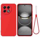 For Tecno Spark 30 Pro 4G Pure Color Liquid Silicone Shockproof Phone Case(Red) - 1