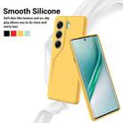 For Tecno Camon 40 4G Pure Color Liquid Silicone Shockproof Phone Case(Yellow) - 3