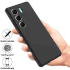 For Tecno Camon 40 Pro 4G Pure Color Liquid Silicone Shockproof Phone Case(Black) - 2