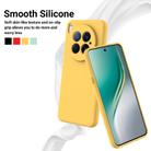 For Tecno Camon 40 Premier 5G Solid Color Liquid Silicone Dropproof Full Coverage Phone Case(Yellow) - 3