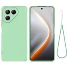 For Tecno Pava 7 4G / Pava 7 Neo Solid Color Liquid Silicone Dropproof Full Coverage Phone Case(Green) - 1