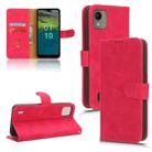 For Nokia C110 4G Skin Feel Magnetic Flip Leather Phone Case(Rose Red) - 1