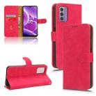 For Nokia G42 Skin Feel Magnetic Flip Leather Phone Case(Rose Red) - 1
