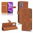 For Nokia G42 Skin Feel Magnetic Flip Leather Phone Case(Brown) - 1