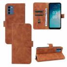 For Nokia C300 Skin Feel Magnetic Flip Leather Phone Case(Brown) - 1
