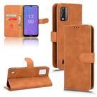 For Nokia C210 Skin Feel Magnetic Flip Leather Phone Case(Brown) - 1