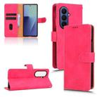 For Samsung Galaxy Z Fold7 5G Skin Feel Magnetic Flip Leather Phone Case(Rose Red) - 1