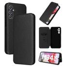 For Samsung Galaxy M34 5G Carbon Fiber Texture Flip Leather Phone Case(Black) - 1