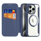 For iPhone 15 Pro DUX DUCIS Skin X Pro Series Magsafe PC + TPU Phone Leather Case(Blue) - 1