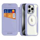 For iPhone 15 Pro DUX DUCIS Skin X Pro Series Magsafe PC + TPU Phone Leather Case(Purple) - 1