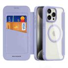 For iPhone 15 Pro Max DUX DUCIS Skin X Pro Series Magsafe PC + TPU Phone Leather Case(Purple) - 1