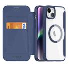 For iPhone 15 Plus DUX DUCIS Skin X Pro Series Magsafe PC + TPU Phone Leather Case(Blue) - 1