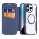 For iPhone 16 Pro Max DUX DUCIS Skin X Pro Series Magsafe PC + TPU Phone Leather Case(Blue) - 1