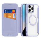 For iPhone 16 Pro Max DUX DUCIS Skin X Pro Series Magsafe PC + TPU Phone Leather Case(Purple) - 1