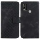 For Nokia C21 Plus 7-shaped Embossed Leather Phone Case(Black) - 1