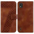 For Nokia C2 2nd Edition 7-shaped Embossed Leather Phone Case(Brown) - 1