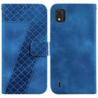 For Nokia C2 2nd Edition 7-shaped Embossed Leather Phone Case(Blue) - 1