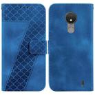 For Nokia C21 7-shaped Embossed Leather Phone Case(Blue) - 1