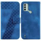 For Nokia C31 7-shaped Embossed Leather Phone Case(Blue) - 1