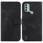 For Nokia C31 7-shaped Embossed Leather Phone Case(Black) - 1