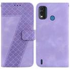 For Nokia G11 Plus 7-shaped Embossed Leather Phone Case(Purple) - 1