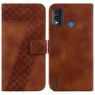 For Nokia G11 Plus 7-shaped Embossed Leather Phone Case(Brown) - 1