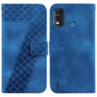 For Nokia G11 Plus 7-shaped Embossed Leather Phone Case(Blue) - 1