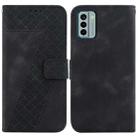 For Nokia G22 7-shaped Embossed Leather Phone Case(Black) - 1