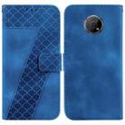 For Nokia G300 7-shaped Embossed Leather Phone Case(Blue) - 1