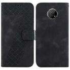 For Nokia G300 7-shaped Embossed Leather Phone Case(Black) - 1