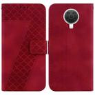 For Nokia G10/G20 7-shaped Embossed Leather Phone Case(Red) - 1