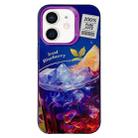 For iPhone 12 Orange TPU Hybrid PC Phone Case(Purple) - 1