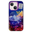 For iPhone 15 Orange TPU Hybrid PC Phone Case(Purple) - 1